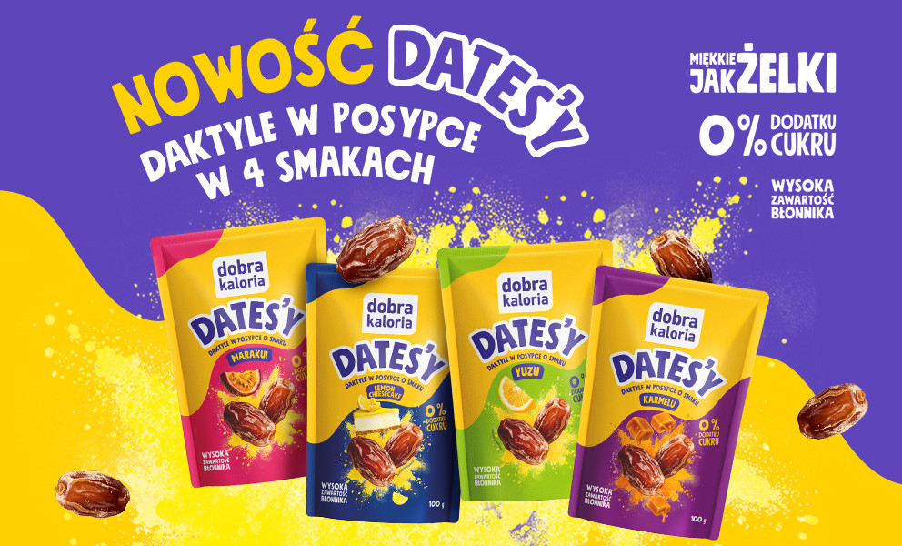 Spróbuj nowości - daktyli w posypce w 4 smakach
